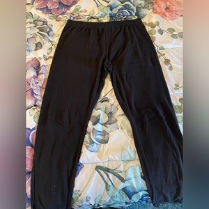 No boundaries black suede leggings with sheer panels at the ankles